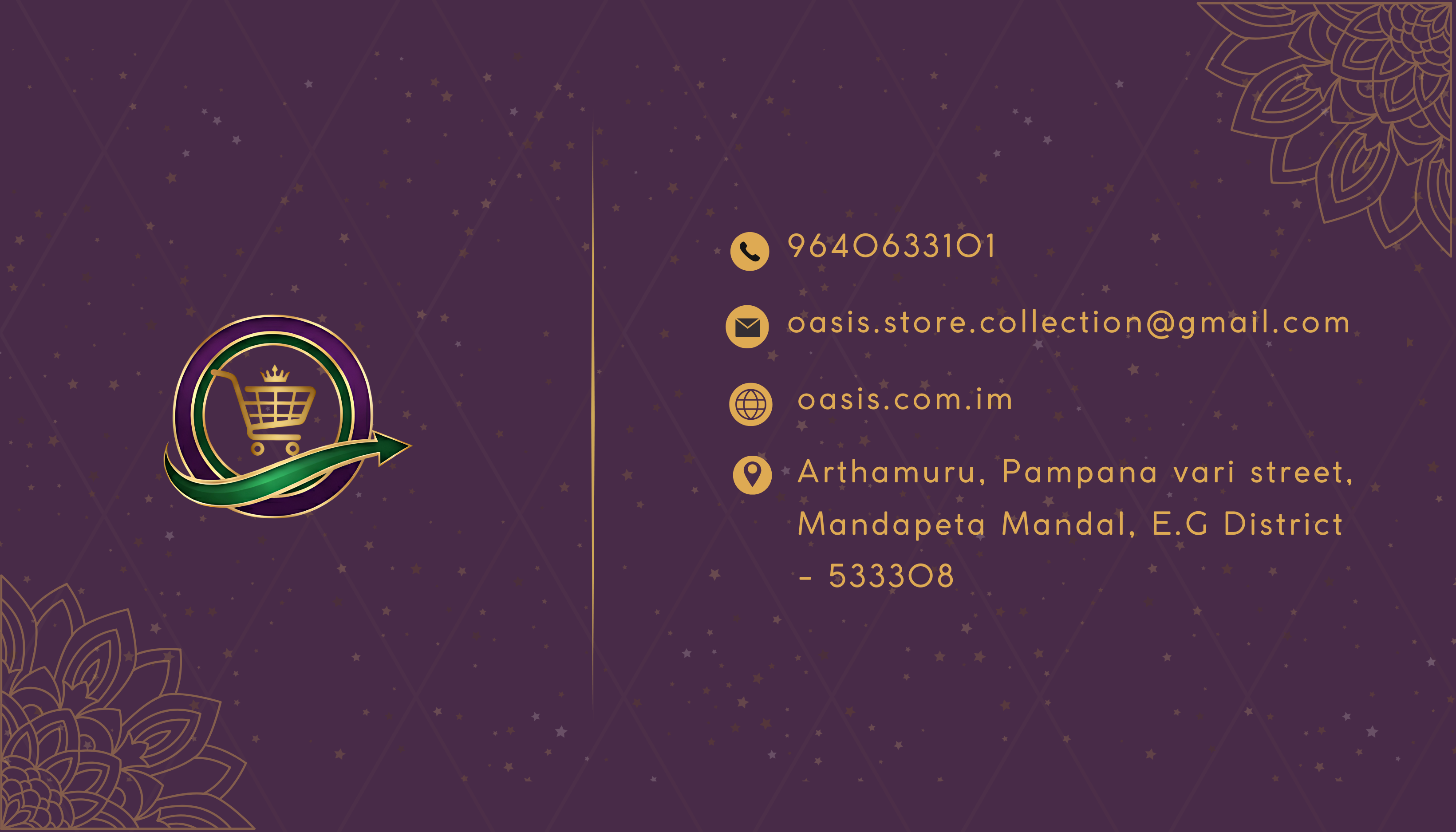 Back of visiting card